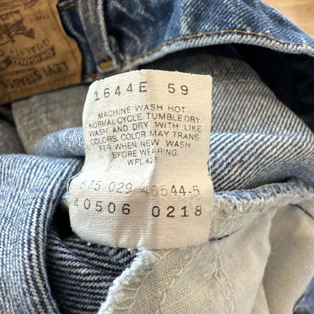 Vintage Levis 506 Jeans Mens 31 x 34 Denim‎ Relaxed Fit Straight Leg Orange Tab